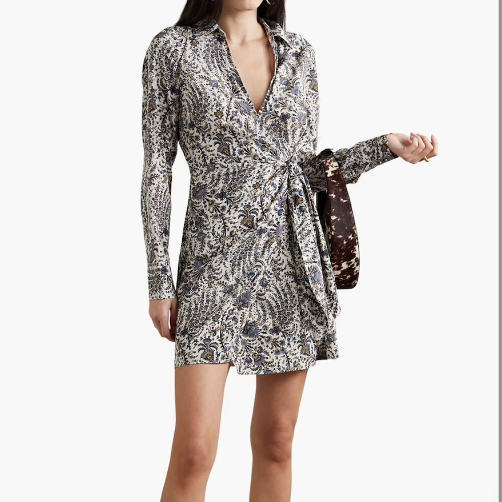 Veronica Beard Lavella Floral Wrap Dress Size 2